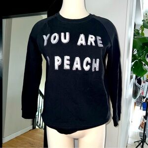 Zoe Karssen You Are a Peach black crewneck sweater women’s  medium